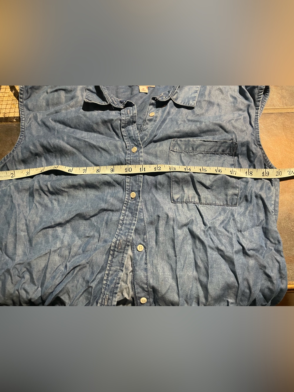 Merona Blue Sleeveless Denim Top - Picture 8 of 9